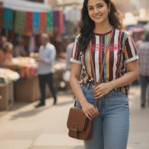 Jack & Jones Multi-Color Striped TShirt